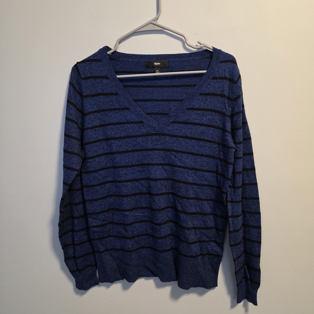 Mossimo Supply Co. Black and Blue Knit Top